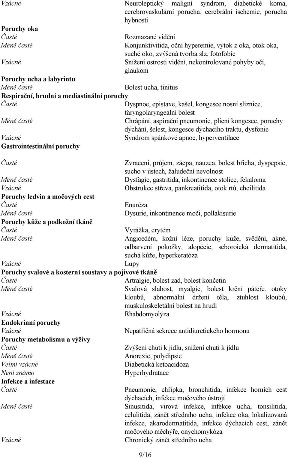 epistaxe, kašel, kongesce nosní sliznice, faryngolaryngeální bolest Chrápání, aspirační pneumonie, plicní kongesce, poruchy dýchání, šelest, kongesce dýchacího traktu, dysfonie Syndrom spánkové