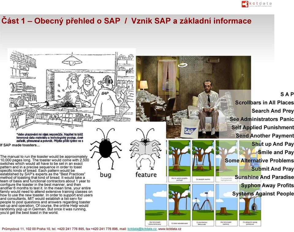 Each pattern would be established by SAP's experts as the "Best Practices" method of toasting that kind of bread.