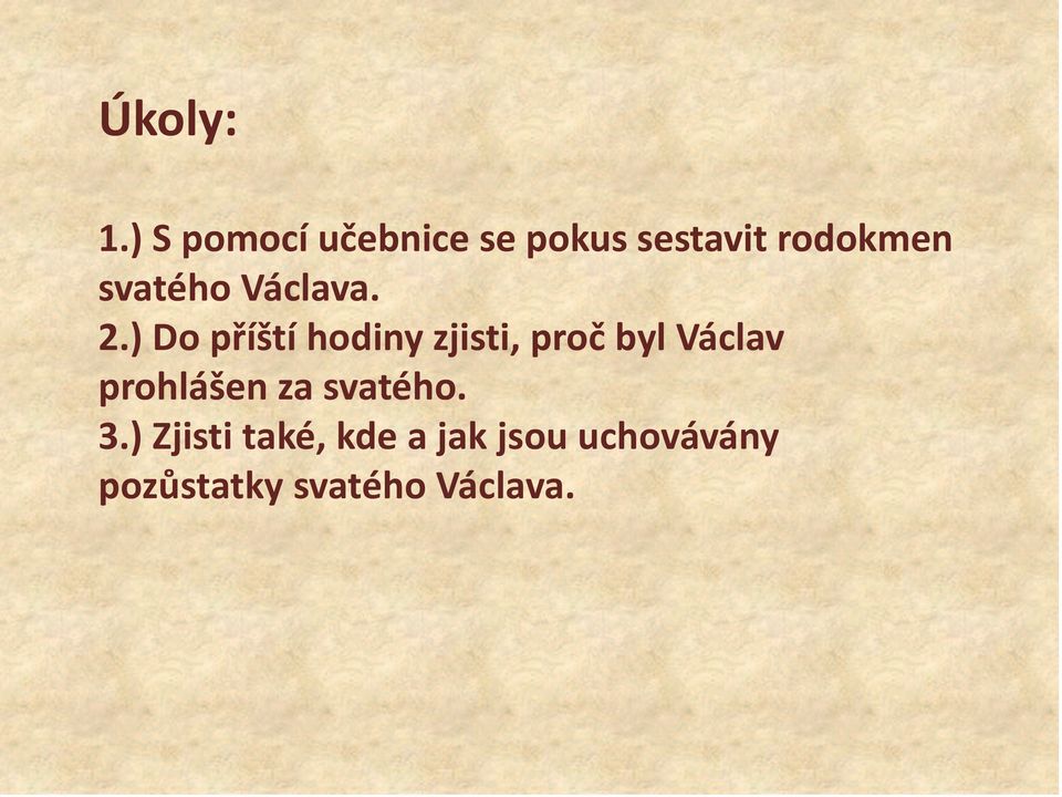 svatého Václava. 2.