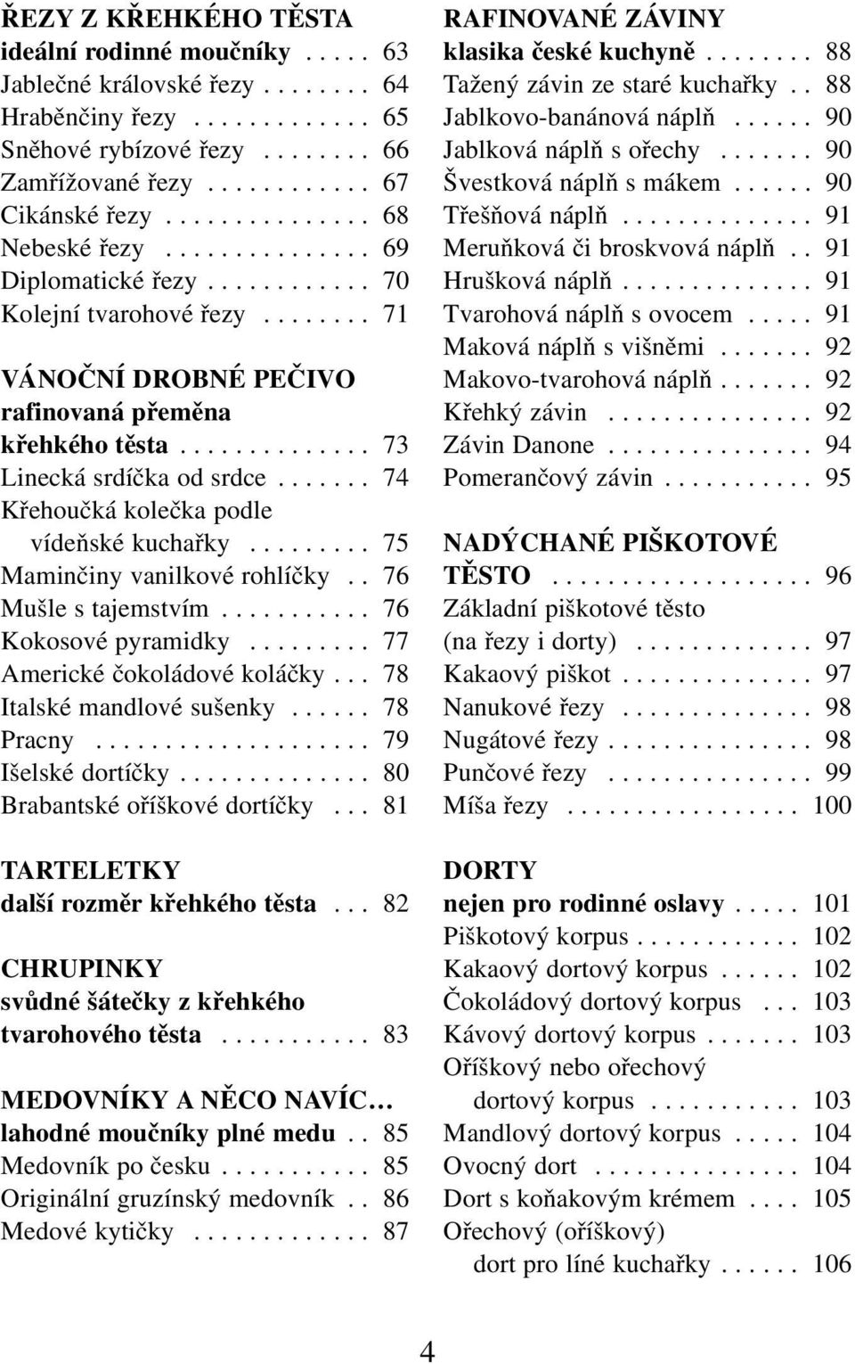 ............. 73 Linecká srdíčka od srdce....... 74 Křehoučká kolečka podle vídeňské kuchařky......... 75 Maminčiny vanilkové rohlíčky.. 76 Mušle s tajemstvím........... 76 Kokosové pyramidky.