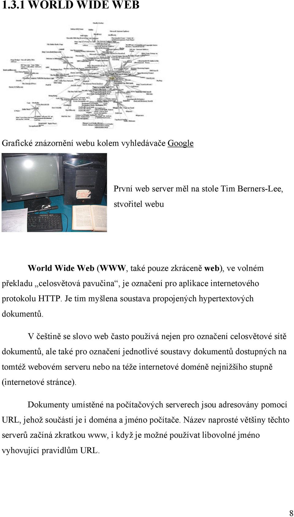 V češtině se slovo web často používá nejen pro označení celosvětové sítě dokumentů, ale také pro označení jednotlivé soustavy dokumentů dostupných na tomtéž webovém serveru nebo na téže internetové