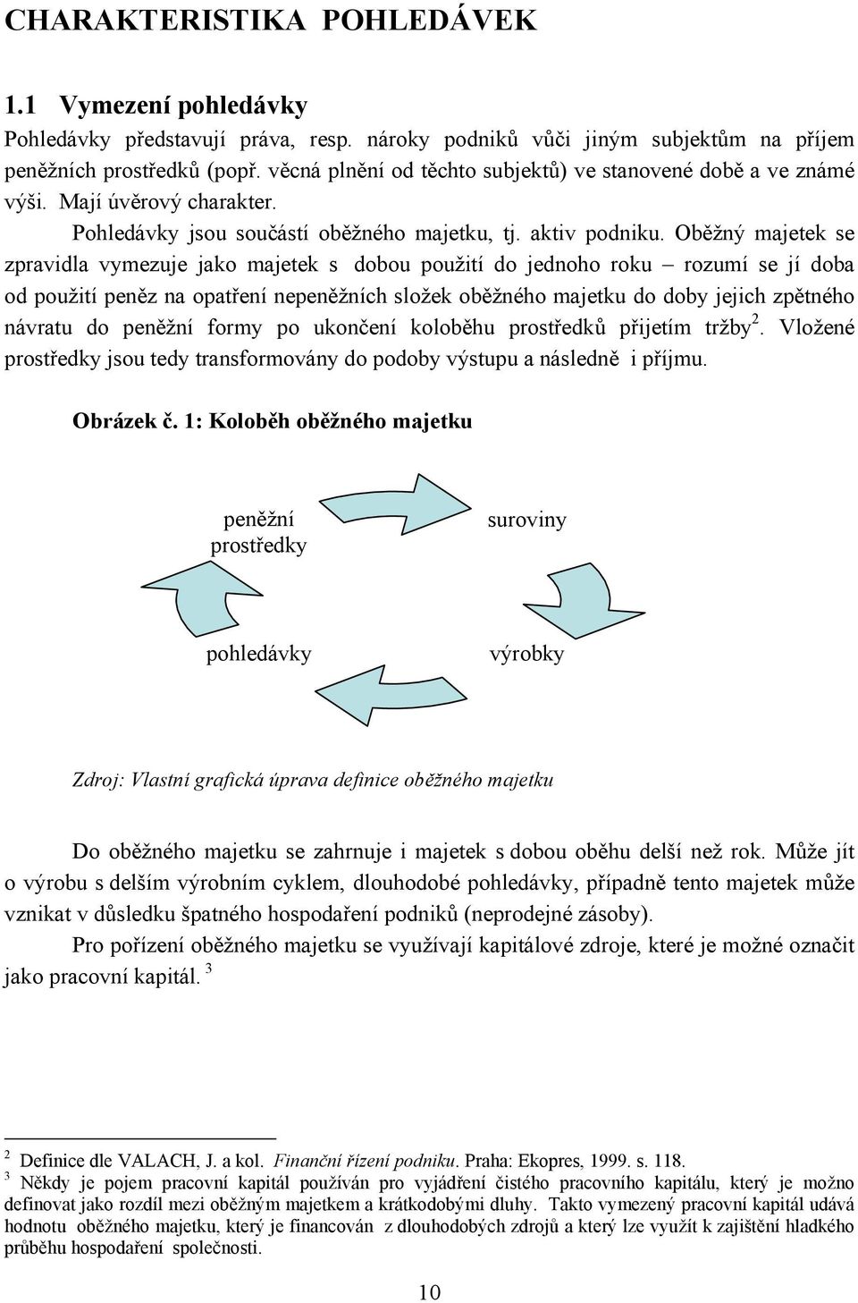 Oběžný majetek se zpravidla vymezuje jako majetek s dobou použití do jednoho roku rozumí se jí doba od použití peněz na opatření nepeněžních složek oběžného majetku do doby jejich zpětného návratu do