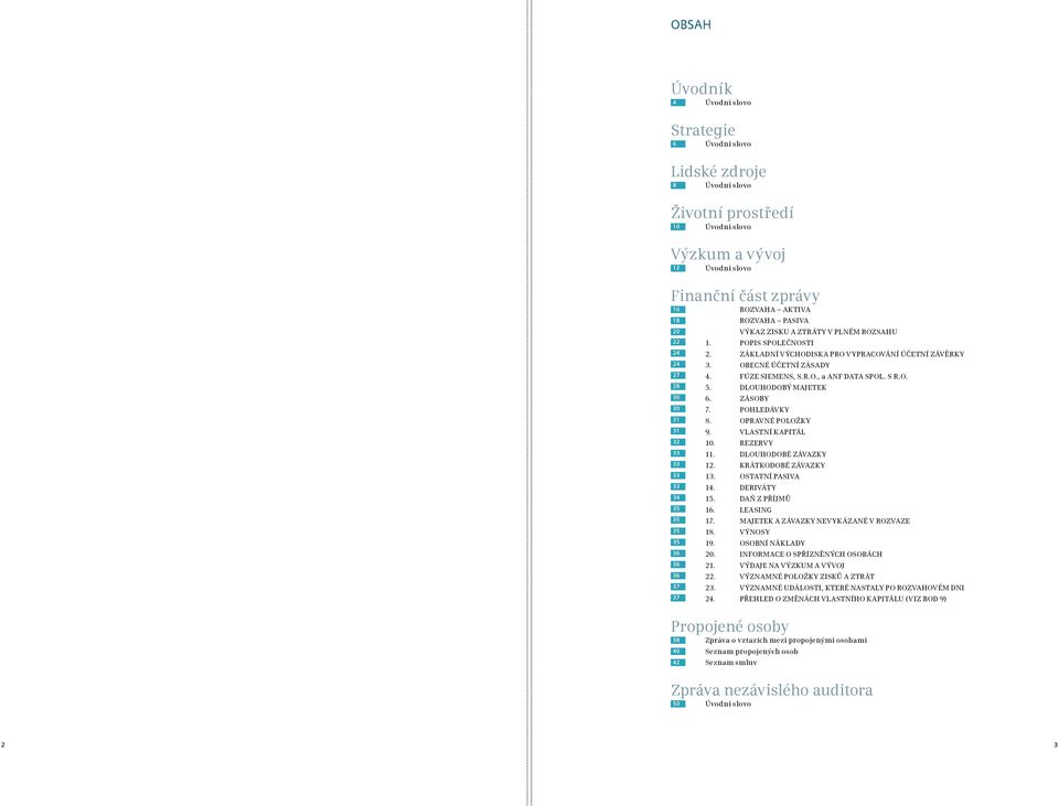 S R.O. 28 5. DLOUHODOBÝ MAJETEK 30 6. ZÁSOBY 30 7. POHLEDÁVKY 31 8. OPRAVNÉ POLOŽKY 31 9. VLASTNÍ KAPITÁL 32 10. REZERVY 33 11. DLOUHODOBÉ ZÁVAZKY 33 12. KRÁTKODOBÉ ZÁVAZKY 33 13.