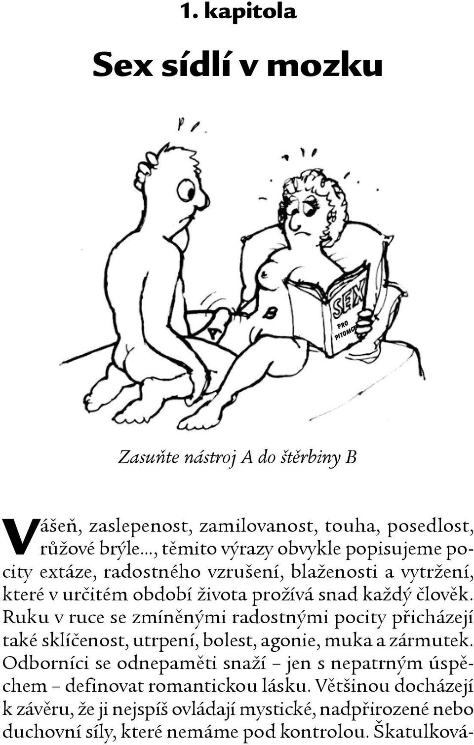 Ruku v ruce se zmíněnými radostnými pocity přicházejí také sklíčenost, utrpení, bolest, agonie, muka a zármutek.