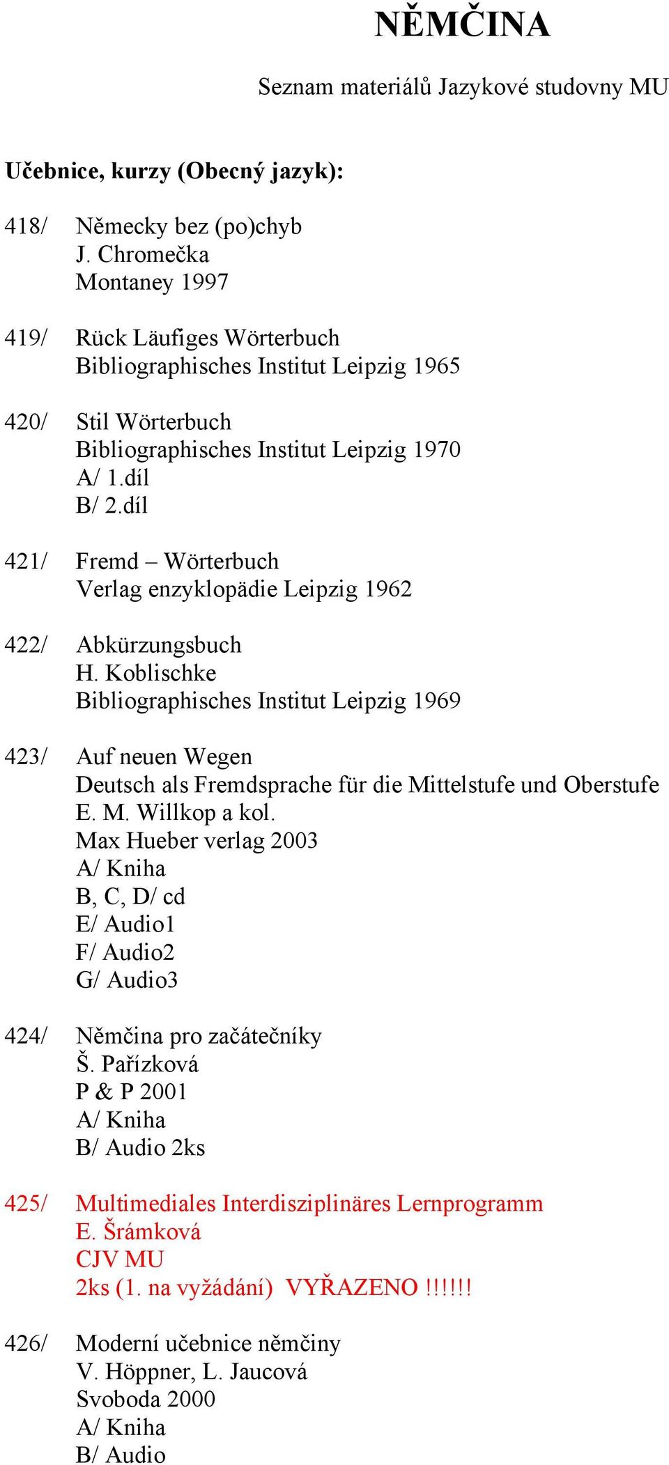 díl 421/ Fremd Wörterbuch Verlag enzyklopädie Leipzig 1962 422/ Abkürzungsbuch H.