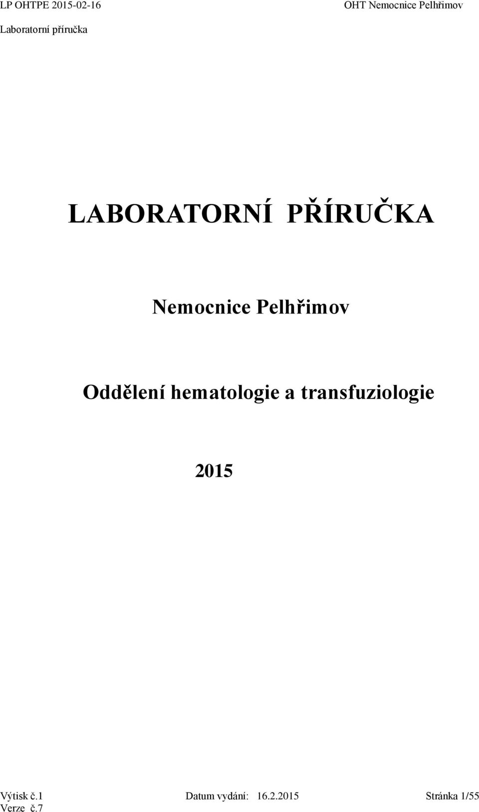 transfuziologie 2015 Výtisk č.