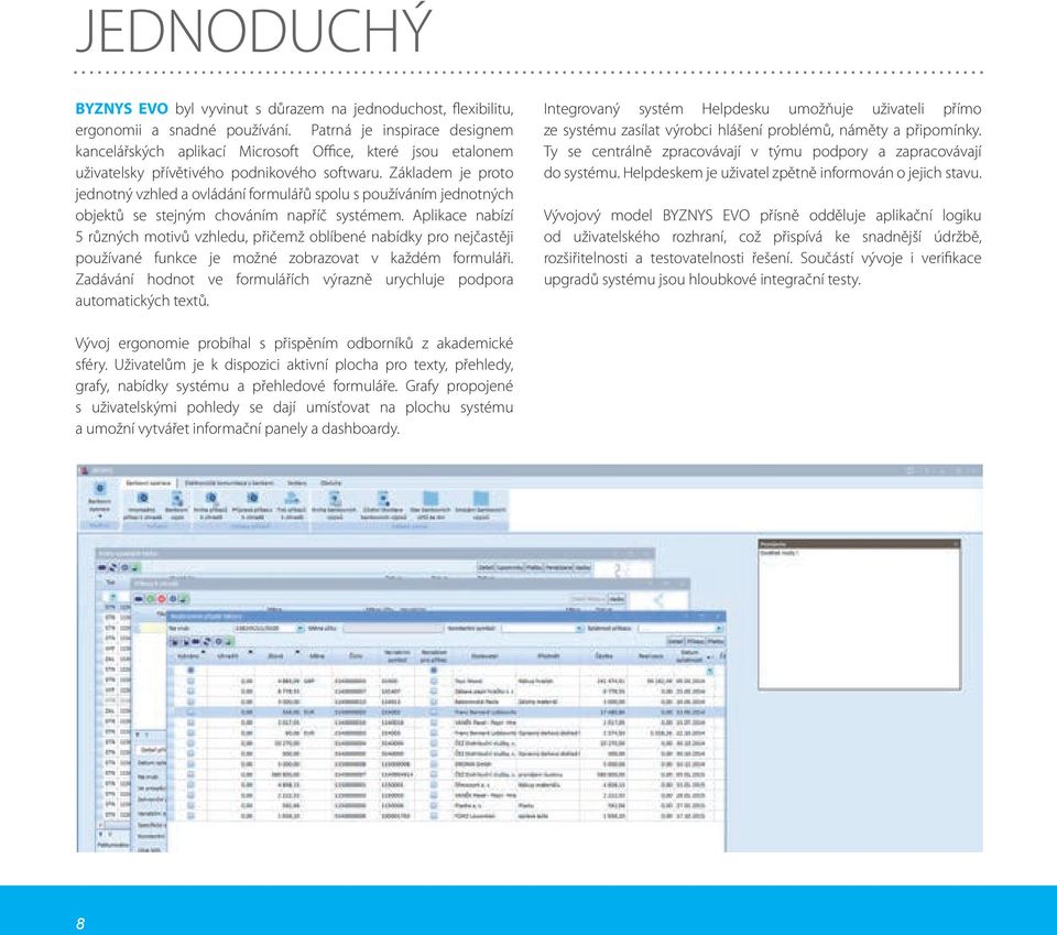 Základem je proto jednotný vzhled a ovládání formulářů spolu s používáním jednotných objektů se stejným chováním napříč systémem.