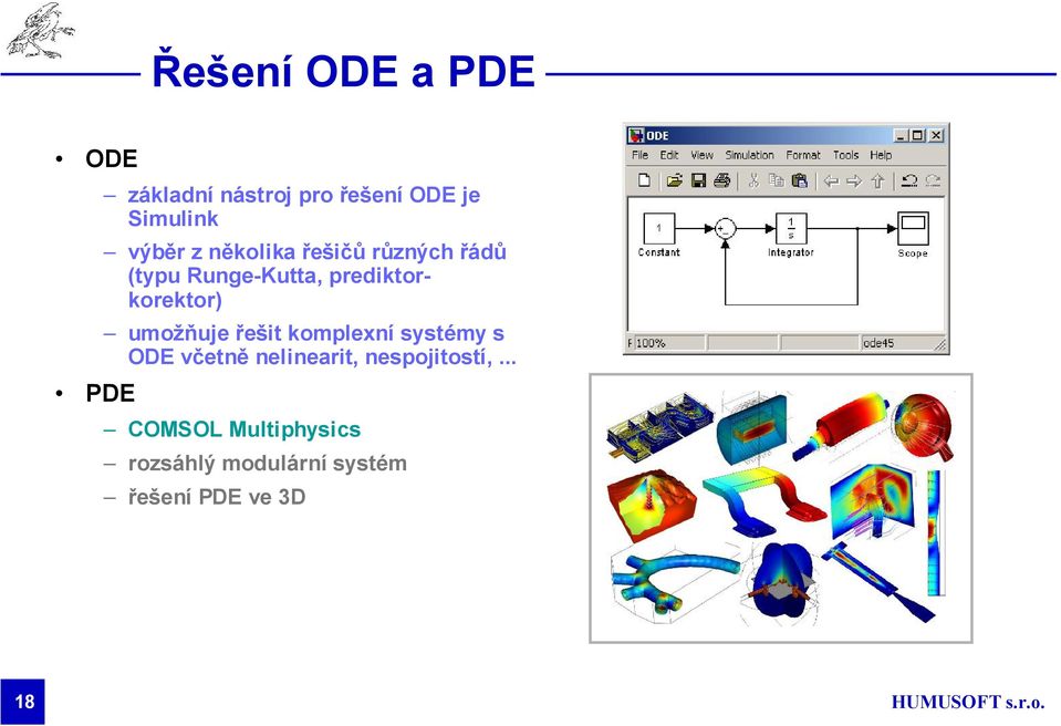 prediktorkorektor) umožňuje řešit komplexní systémy s ODE včetně