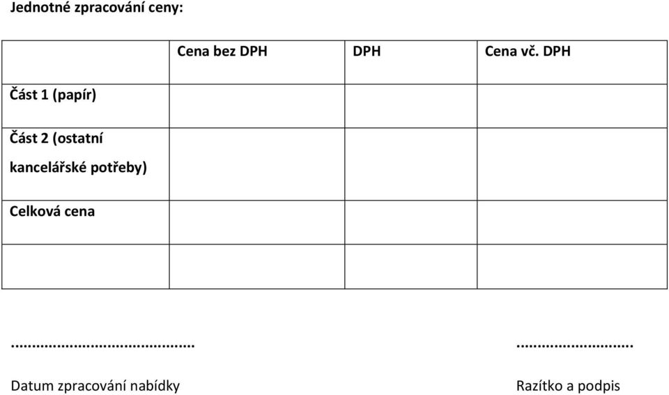 DPH Část 1 (papír) Část 2 (ostatní