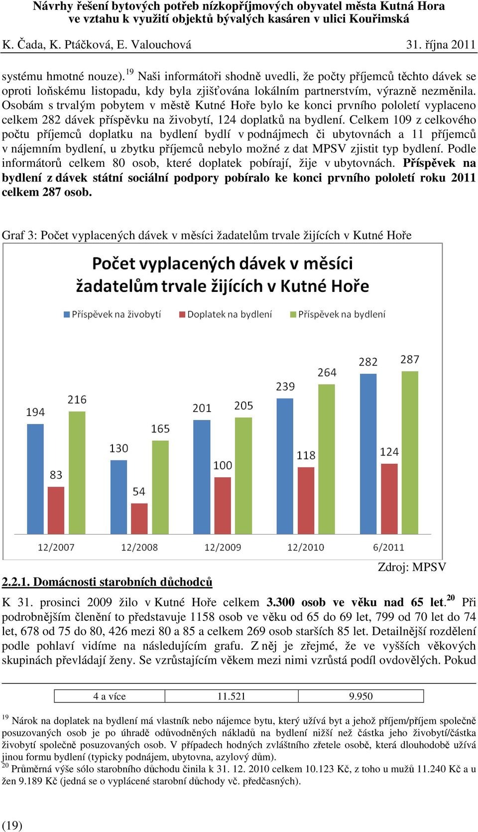 Celkem 109 z celkového počtu příjemců doplatku na bydlení bydlí v podnájmech či ubytovnách a 11 příjemců v nájemním bydlení, u zbytku příjemců nebylo možné z dat MPSV zjistit typ bydlení.