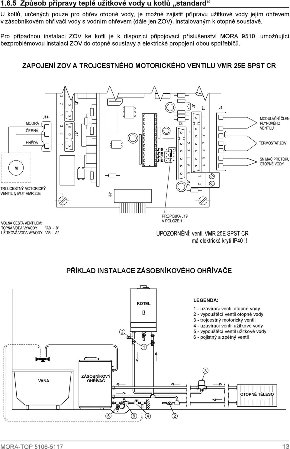 Pro případnou instalaci ZOV ke kotli je k dispozici připojovací příslušenství MORA 950, umožňující bezproblémovou instalaci ZOV do otopné soustavy a elektrické propojení obou spotřebičů.