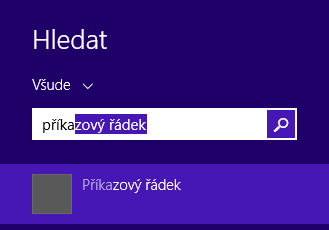 6.3 Jak vytvořit virtuální čipovou kartu Ukázka je prováděna na Windows 8.1. 1. Spusťte příkazový řádek 2. Spusťte v něm příkaz, kterým se vytvoří virtuální čipová karta. Například tpmvscmgr.