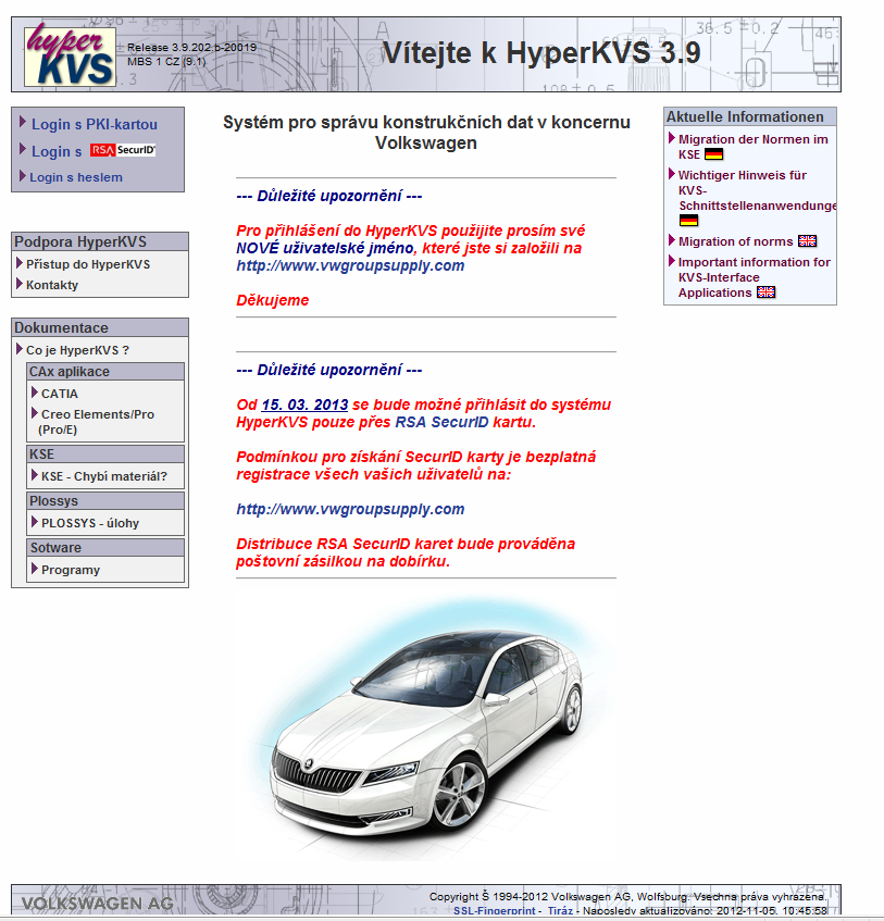 hyper KVS Systém pro správu konstrukčních dat v koncernu Volkswagen.
