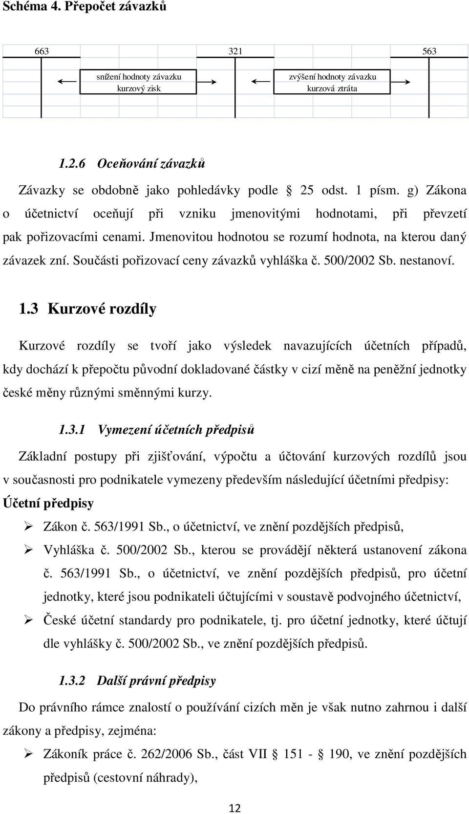 Součásti pořizovací ceny závazků vyhláška č. 500/2002 Sb. nestanoví. 1.