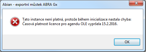 Případně při vypršení platnosti licence: 2.