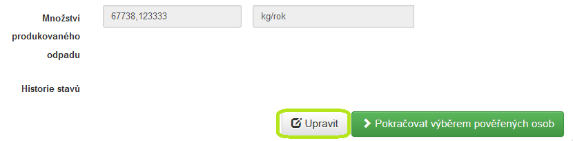 Po vyplnění údajů na první straně žádosti 1/2 žádost uložte pomocí tlačítka Uložit žádost Proběhne uložení údajů na první straně žádosti.