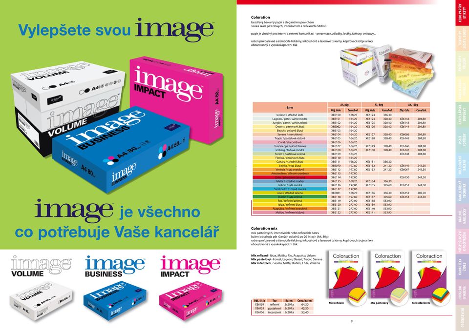 .. určen pro barevné a černobíle tiskárny, inkoustové a laserové tiskárny, kopírovací stroje a faxy oboustranný a vysokokapacitní tisk Barva Coloration mix mix pastelových, intenzivních nebo