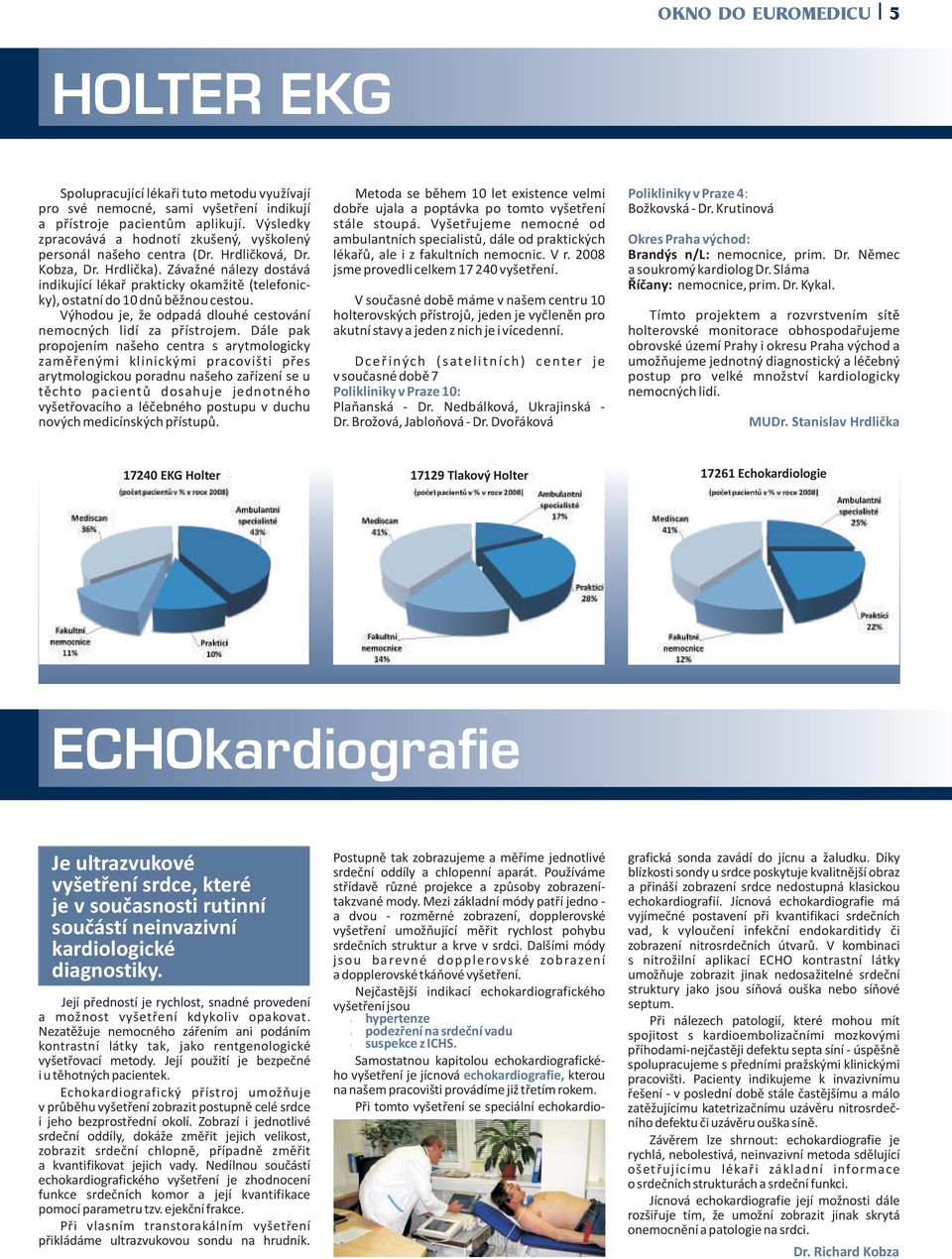 Vyšetřujeme nemocné od zpracovává a hodnotí zkušený, vyškolený ambulantních specialistů, dále od praktických Okres Praha východ: personál našeho centra (Dr. Hrdličková, Dr.