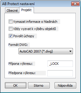 AB Protect zamčení výkresu AB Protect je aplikace, pomocí které je možné zabezpečit přístup k obsahu DWG výkresu v AutoCADu. Jednoduchým způsobem lze uzamknout celý obsah výkresu nebo jeho část.