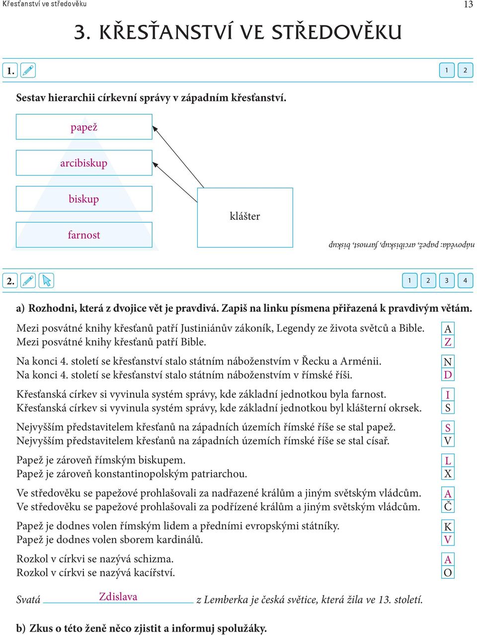 Mezi posvátné knihy křesťanů patří Justiniánův zákoník, Legendy ze života světců a Bible. Mezi posvátné knihy křesťanů patří Bible. Na konci 4.