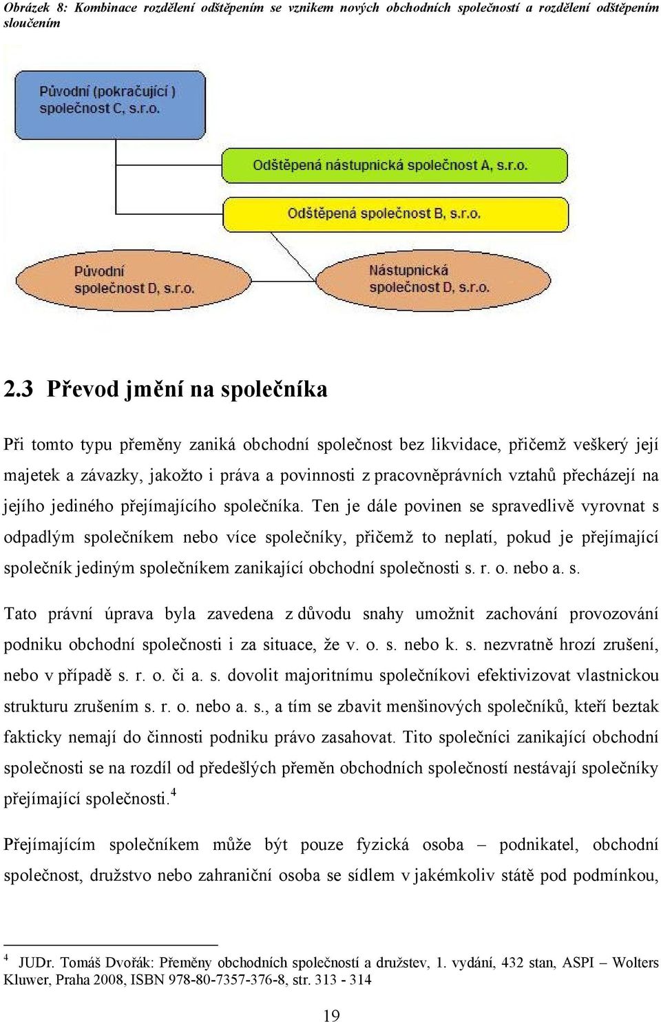 na jejího jediného přejímajícího společníka.