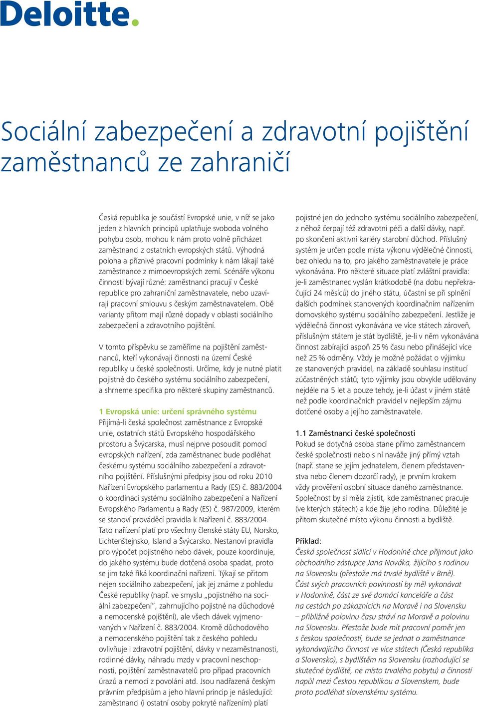 Scénáře výkonu činnosti bývají různé: zaměstnanci pracují v České republice pro zahraniční zaměstnavatele, nebo uzavírají pracovní smlouvu s českým zaměstnavatelem.