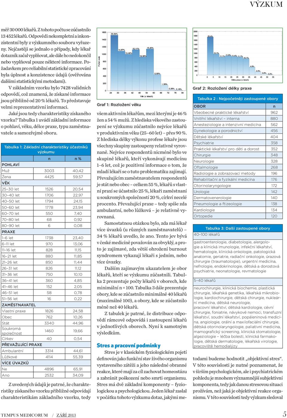 Požadavkem pro reliabilní statistické zpracování byla úplnost a konzistence údajů (ověřována dalšími statistickými metodami).