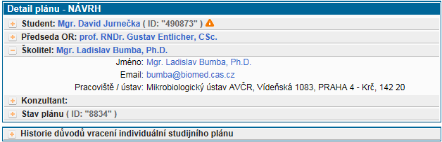 Obr. 4: Závazné přidělení práce 3. Vytvoření ISP studentem a) Založení ISP Po přihlášení do SIS studenti zvolí aplikaci Individuální studijní plán PhD. studentů.