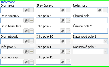 Tuto funkci lze použít, pokud uživatel potřebuje vybranou dokumentaci přiřadit k nějakému materiálu nebo výrobku.