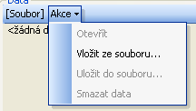 Je vhodný pro doplňující informace k záznamu. 5.3.4 Oddíl Data Slouží jako část, do které se vkládají dokumenty a zároveň slouží jako informativní náhled na uložený dokument.