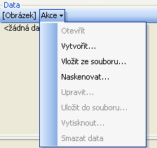 Pokud je vybrán typ dokumentu obrázek, je třeba vložit vybraný soubor pomoci vedle zobrazeného okna.