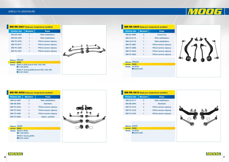 Příčné rameno nápravy BM-TC-0898 1 Příčné rameno nápravy BM-TC-0918 1 Příčné rameno nápravy BM-TC-0920 1 Příčné rameno nápravy BMW ŘADA 5 (E39) (kromě 535i, 540i, M5) 11/95-06/03 ŘADA 5 Touring (E39)