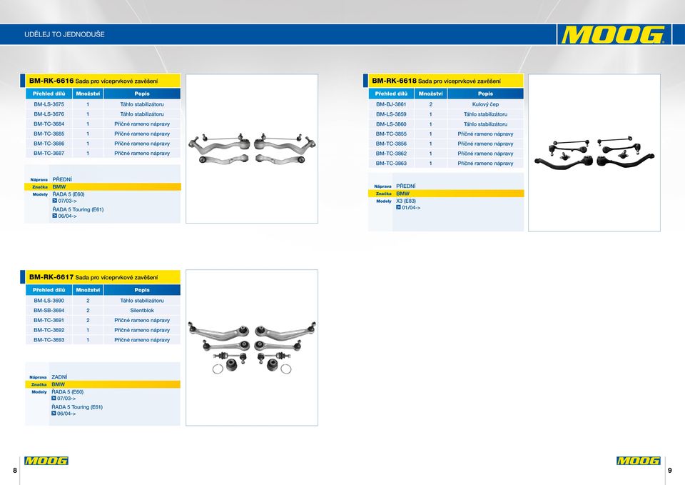 Příčné rameno nápravy BM-TC-3856 1 Příčné rameno nápravy BM-TC-3862 1 Příčné rameno nápravy BM-TC-3863 1 Příčné rameno nápravy BMW ŘADA 5 (E60) 07/03-> ŘADA 5 Touring (E61) 06/04-> BMW X3 (E83)