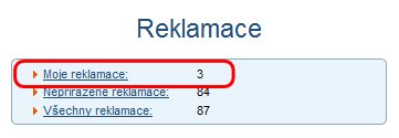 Reklamaci od tohoto okamţiku najdete v seznamu Moje reklamace. 4.28.