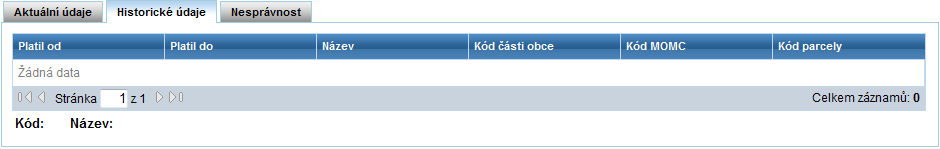 Po přepnutí formuláře do editovatelného reţimu se název záloţky změní na Editace. V této záloţce je moţné zadávat údaje o prvku. 5.15