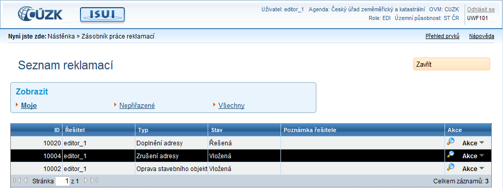 5.20.7. Nesprávnost Údaje v této záloţce jsou pouze pro prohlíţení. V tabulce jsou zobrazeny referenční údaje prvku, jejich hodnoty, aktuální nesprávnost a případná poznámka.