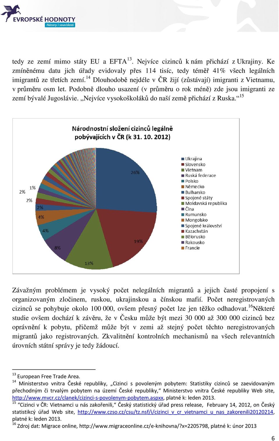 Nejvíce vysokoškoláků do naší země přichází z Ruska. 15 Závažným problémem je vysoký počet nelegálních migrantů a jejich časté propojení s organizovaným zločinem, ruskou, ukrajinskou a čínskou mafií.