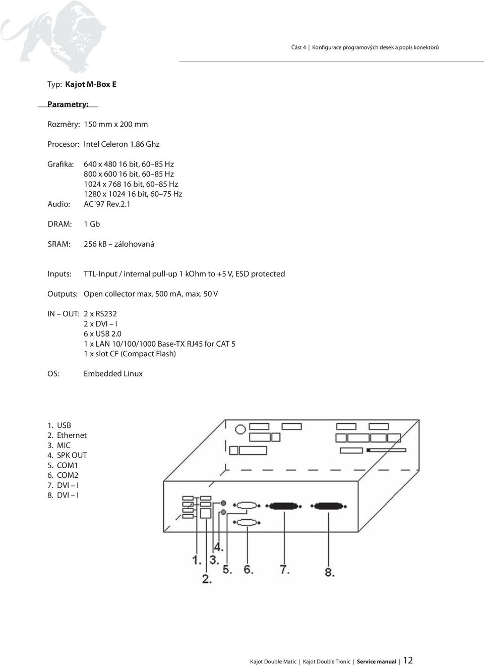 x 768 16 bit, 60 85 Hz 1280 x 1024 16 bit, 60 75 Hz AC 97 Rev.2.1 1 Gb 256 kb zálohovaná Inputs: TTL-Input / internal pull-up 1 kohm to +5 V, ESD protected Outputs: Open collector max.