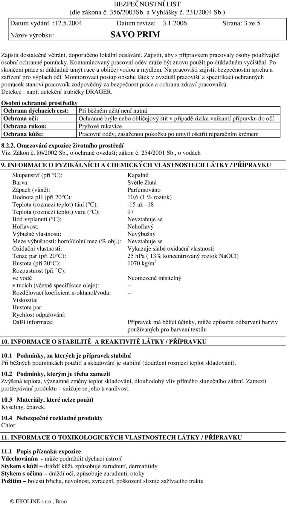 SAVO PRIM. - PDF Stažení zdarma