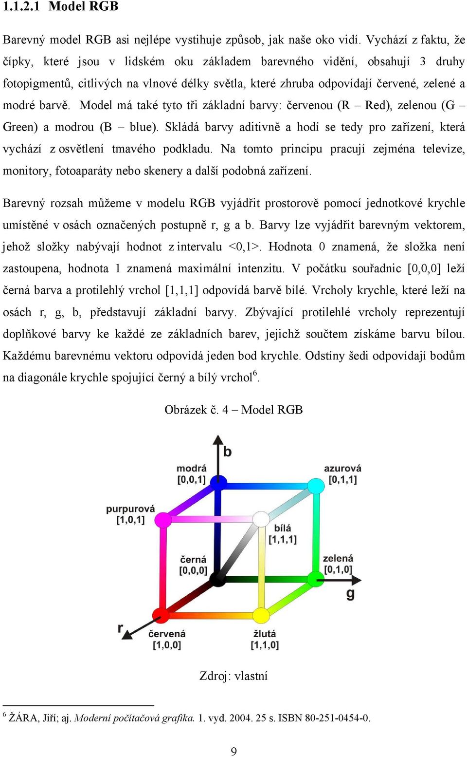 Model má také tyto tři základní barvy: červenou (R Red), zelenou (G Green) a modrou (B blue). Skládá barvy aditivně a hodí se tedy pro zařízení, která vychází z osvětlení tmavého podkladu.