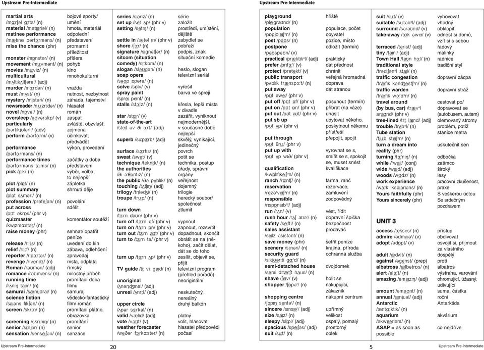 rm/ (v) performance /pºrf rmºns/ (n) performance times /pºrf rmºns t ms/ (n) pick /pæk/ (n) plot /pl t/ (n) plot summary /pl t s mºri/ (n) profession /prºfe«ºn/ (n) put across /pµt ºkr s/ (phr v)