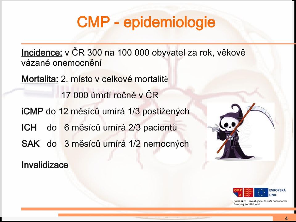 místo v celkové mortalitě 17 000 úmrtí ročně v ČR icmp do 12 měsíců