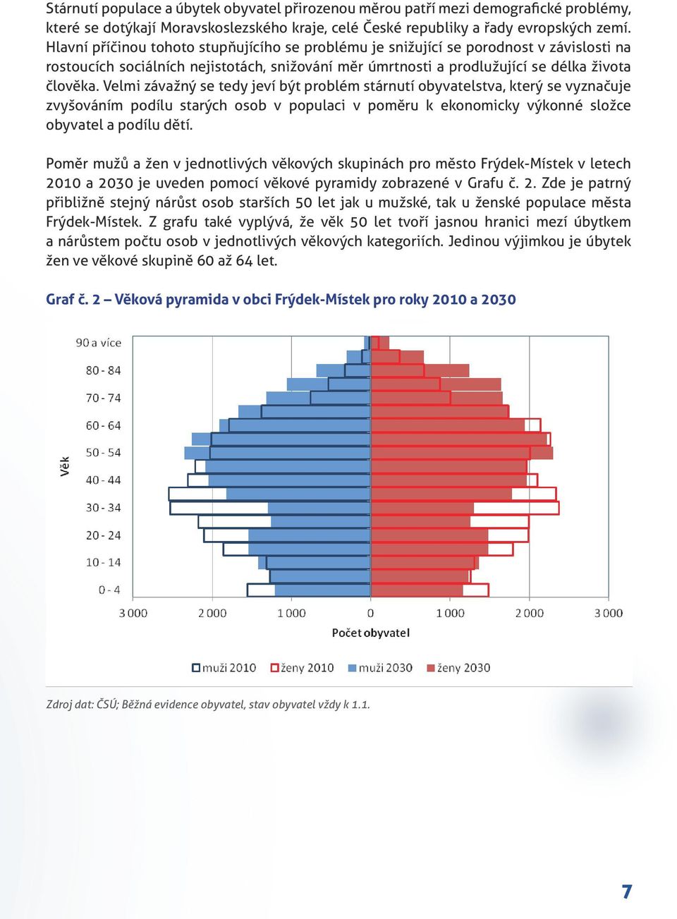 Velmi závažný se tedy jeví být problém stárnutí obyvatelstva, který se vyznačuje zvyšováním podílu starých osob v populaci v poměru k ekonomicky výkonné složce obyvatel a podílu dětí.