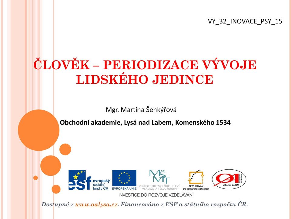 Martina Šenkýřová Obchodní akademie, Lysá nad