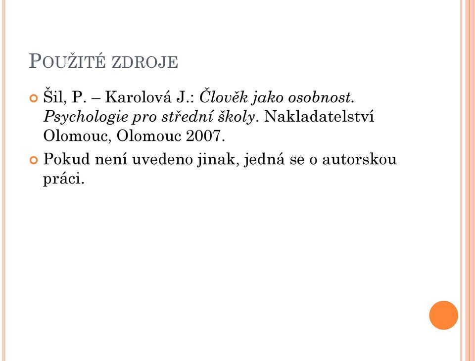 Psychologie pro střední školy.