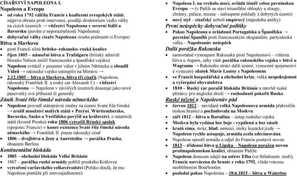 Bavorsku (pověst o neporazitelnosti Napoleona) dobyvačné války císaře Napoleona (touha podmanit si Evropu) Bitva u Slavkova proti Francii silná britsko rakousko ruská koalice říjen 1805 námořní bitva