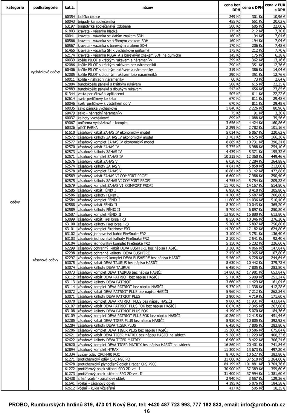 barevným znakem SDH 170 Kč 206 Kč 7,48 61465 kravata - vázanka SH k vycházkové uniformě 175 Kč 212 Kč 7,70 62174 kravata - vázanka REGATA s barevným znakem SDH na gumičku 145 Kč 175 Kč 6,38 60039