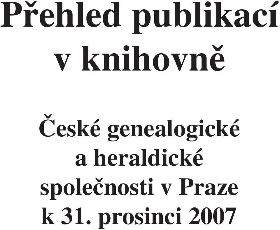 genealogické a heraldické