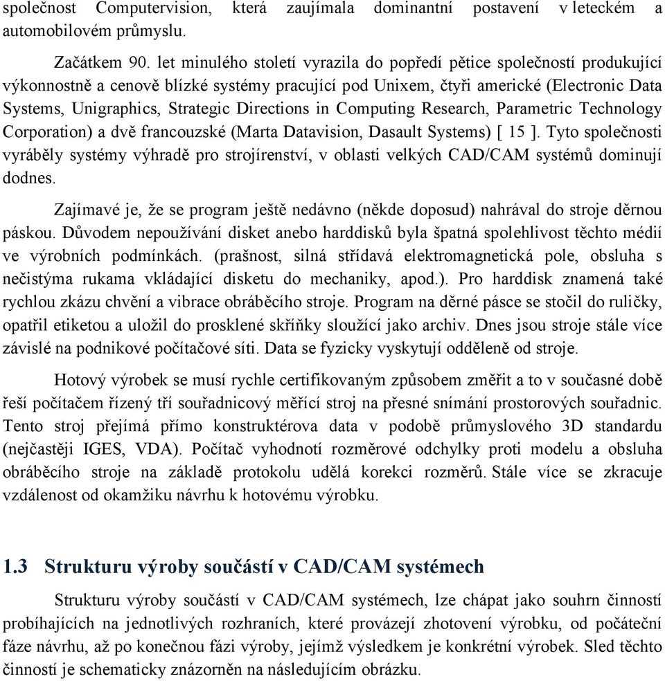 Directions in Computing Research, Parametric Technology Corporation) a dvě francouzské (Marta Datavision, Dasault Systems) [ 15 ].