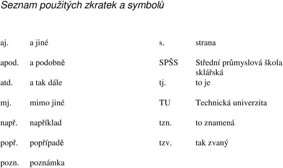 a tak dále tj. to je mj.